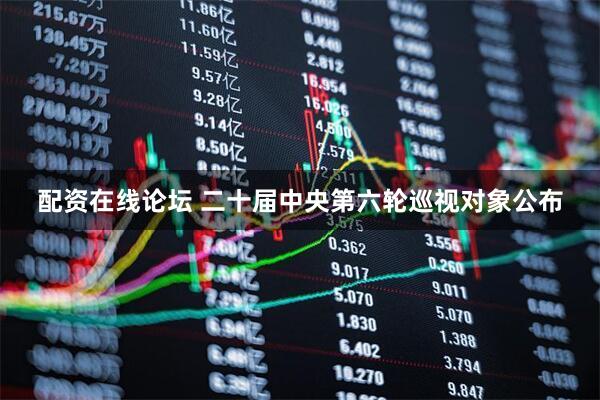 配资在线论坛 二十届中央第六轮巡视对象公布