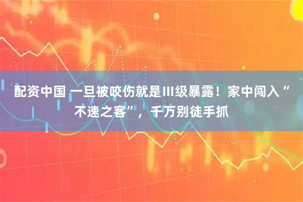 配资中国 一旦被咬伤就是Ⅲ级暴露！家中闯入“不速之客”，千万别徒手抓